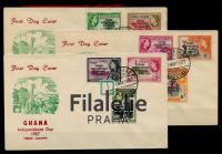1957 GHANA/QEII/3FDC 5/16 GREEN
