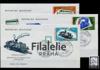 1974 MADAGASCAR/TRAIN/3FDC 713/5