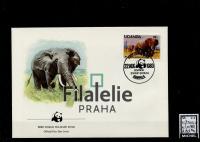 1988 UGANDA/WWF/ELEPHANT/FDC A601