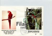 1992 HONDURAS/BIRD/FDC 1162/Bl.54