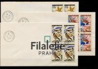 1963 St.PIERRE/BIRD/3FDC 398/400(4Bl)