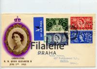 1953 GB/USA QEII/FDC