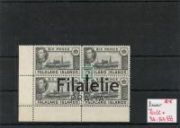 1949 FALKLAND Mi.A86 SG.156(4Bl) KGVI/MNH