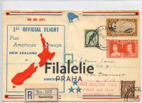 1937 NEW ZEALAND/US FirstFlight/REGIST.  2SCAN