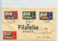 1935 FALKLAND/BERMUDA KGV/FDC Folded