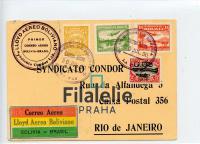 1930 BOLIVIA/BRASIL FirstFlight/CARD 2SCAN