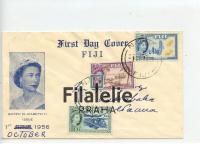 1956 FIJI QEII/FDC
