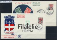 1959 FRANCE/REPUBLIC/2FDC 1259+1273